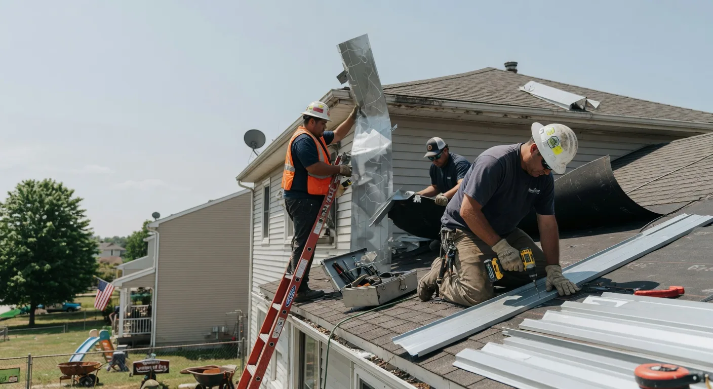 Storm Damage Metal Roof Repair in Vermontville, NY